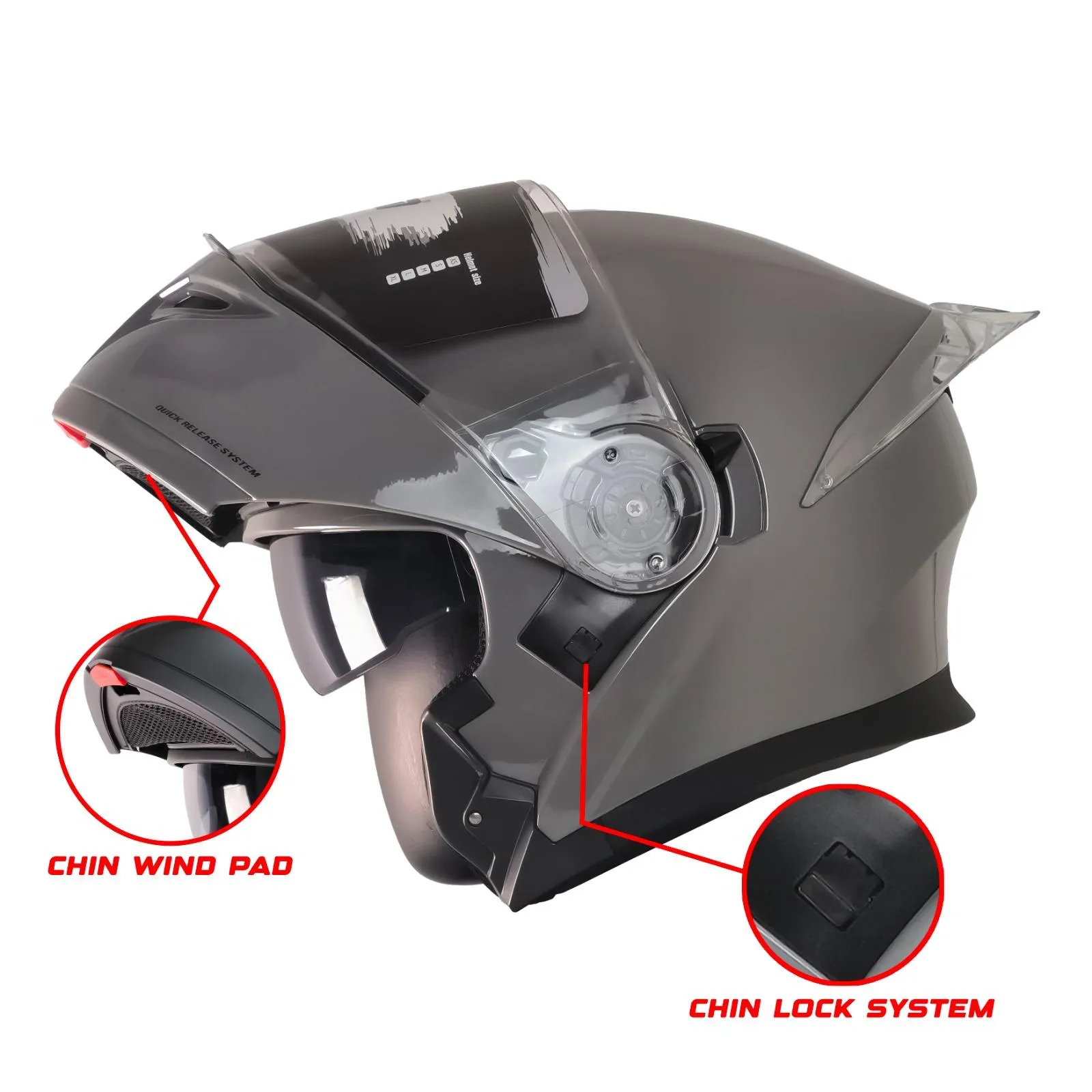 FREE-M 965 NARDO GRİ ÇENE AÇILIR KASK